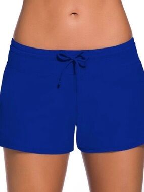 Kona Sol Women’s Royal Blue Board Shorts Swimwear Tankini With Liner Size M